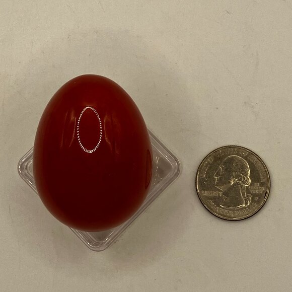 TWO Genuine Cherry Quartz Eggs Natural Quartz Solid Quartz EggS NEW - Picture 5 of 8
